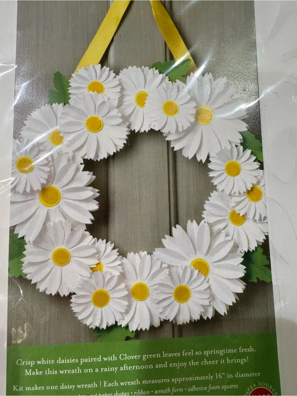 PAPER SOURCE Daisy Wreath Kit